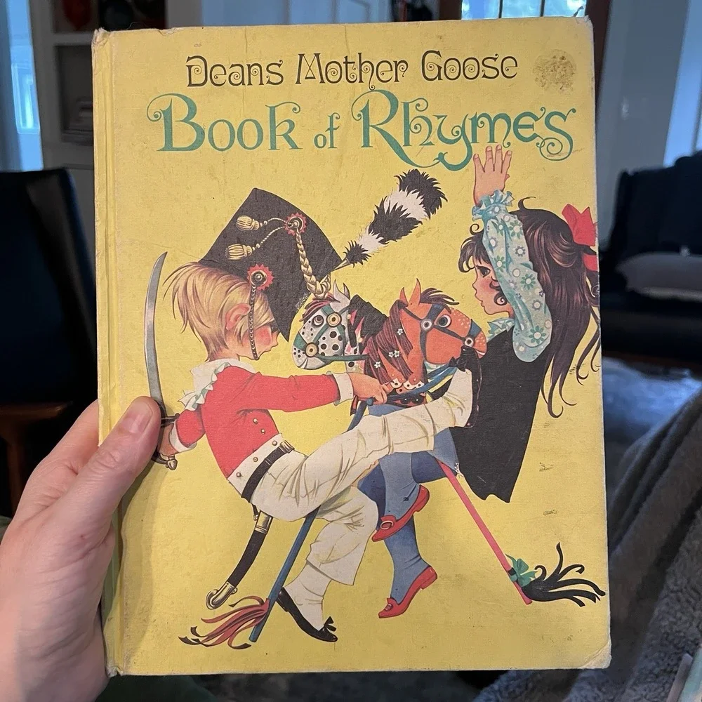 Deans Mother Goose Book Of Rhymes 1977 Edition Vintage Hardcover Children Book